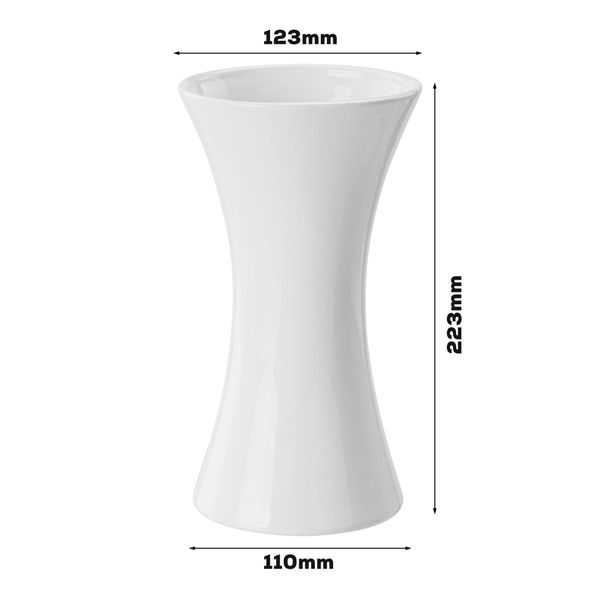 Wazon Ceramiczny Klepsydra Biały flakon zdjęcie 2