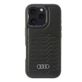 Audi Synthetic Leather MagSafe iPhone 16 Pro 6.3" czarny/black hardcase