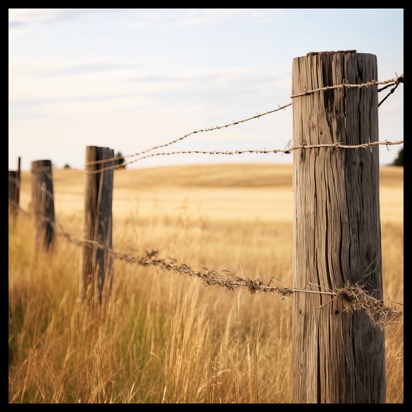 Plakat 70x70cm Płot na Polu zdjęcie 2