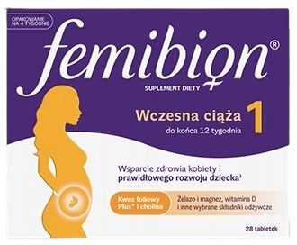 FEMIBION 1 wczesna ciąża kwas foliowy 28 tabletek zdjęcie 1