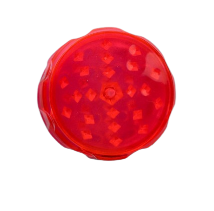 Elegancki Plastikowy Młynek do Suszu CBD Tytoniu 4-Częściowy Czerwony na Arena.pl