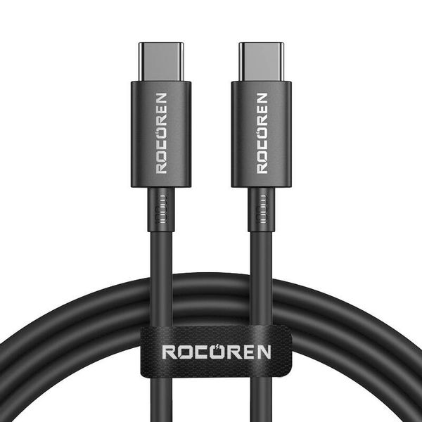 Kabel USB-C do USB-C Rocoren Simples Series, 100W, 1m (czarny) zdjęcie 1