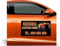 Magnes na samochód reklama magnetyczna GOTOWE WZORY KUCHNIA AZJATYCKA