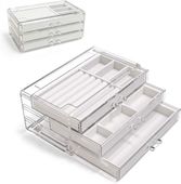 Szkatułka organizer kuferek na biżuterię kolczyki