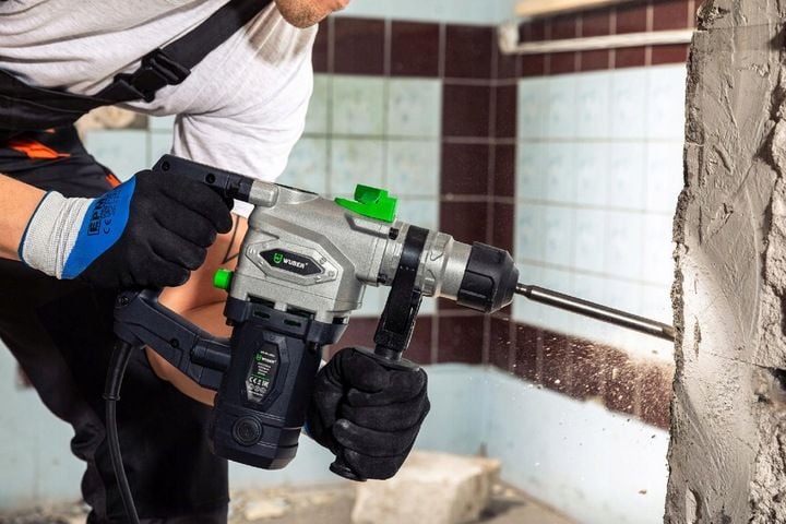 MŁOTOWIERTARKA MŁOT UDAROWY SDS+ WUBER 2100W WALIZKA ZESTAW zdjęcie 14