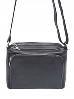 Laura Biaggi - torebka listonoszka skóra naturalna czarny TS 66-5542