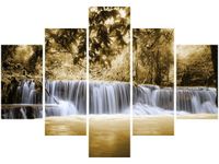 70 100CM OBRAZ 5 ELEM WODOSPAD DRUK PŁÓTNO