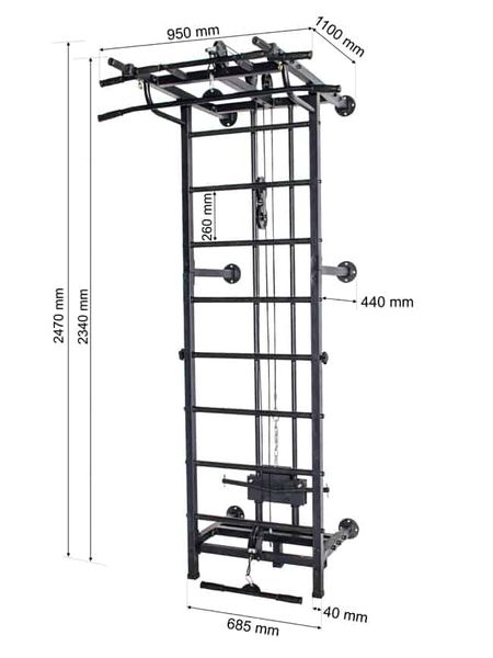 siłownia domowa Kraft System 3 w 1 czarny elite zdjęcie 4