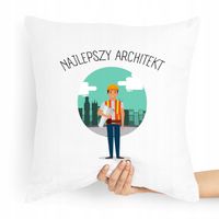 Poduszka Prezent Dla Najlepszego Architekta Z Nadrukiem Ze Zdjęciem