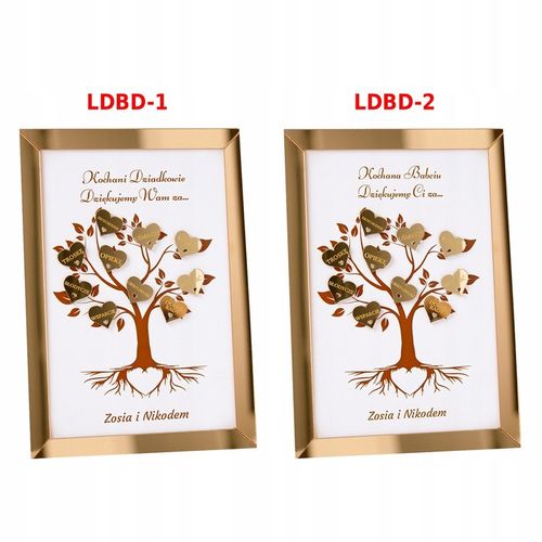 Prezent na dzień Babci i Dziadka Laurka z serduszkami i personalizacją na Arena.pl