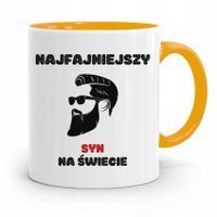Kubek Żółty Prezent Dla Syna Najfajniejszy Syn Z Nadrukiem Ze Zdjęciem