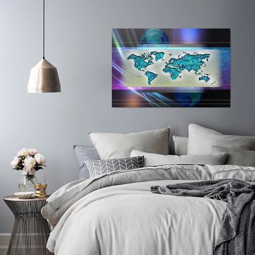 Deco Panel, Mapa świata w kwiatach 50x40 na Arena.pl