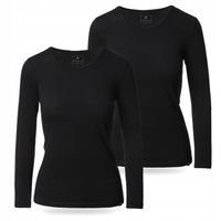 PODKOSZULKA DŁUGI RĘKAW Damska Dopasowana Koszulka Bawełna 2-PAK MORAJ XL