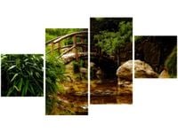 OBRAZ SECRET GARDEN MOST OGRÓD JAPONIA KOLORY