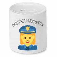 Skarbonka Dla Policjanta Najlepsza Policjantka Z Nadrukiem Ze Zdjęciem