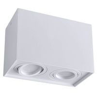 Prostokątna LAMPA sufitowa HADAR Q2 313133 Polux downlight metalowy regulowany biały