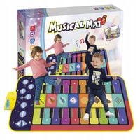 MATA MUZYCZNA DO TAŃCZENIA TAŃCA PIANINKO GRA TANECZNA KEYBOARD 144x70 cm