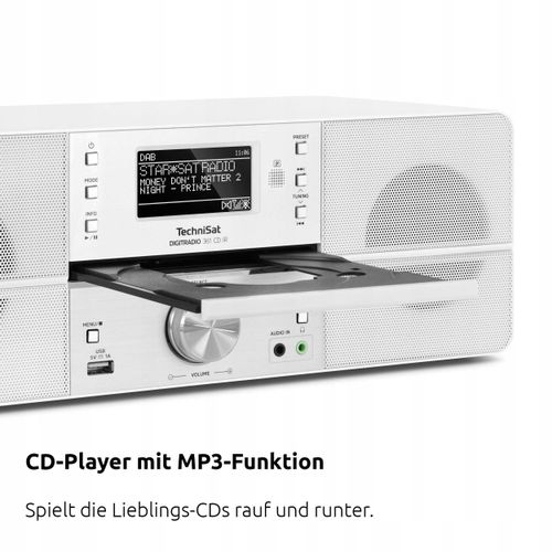 Radio sieciowe DAB+, FM, internetowe TechniSat DigitRadio 361 CD IR Białe na Arena.pl