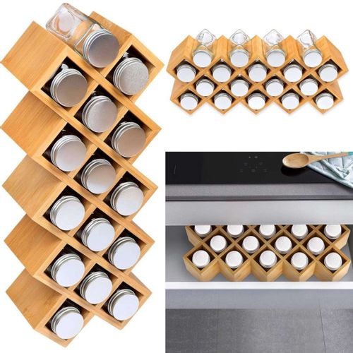 Stojak bambusowy na przyprawy KOCHEN 18 słoików na Arena.pl