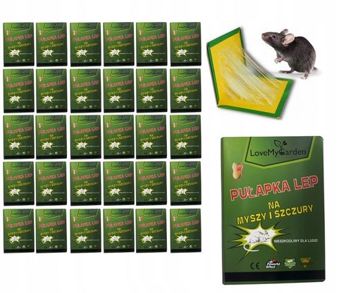 Zestaw 30 Lep na Myszy Szczury Myszołapka Mocna Łapka Lep Silny Klej na Arena.pl
