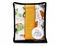 EGA KIDS ZESTAW PIELUSZKI TETROWE WZORZYSTE KOLOROWE 3 SZT. 60X80 CM