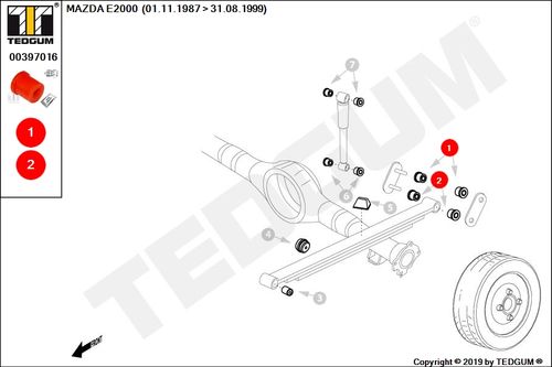 POLIURETAN TULEJA RESORA TYLNEGO E2000 na Arena.pl