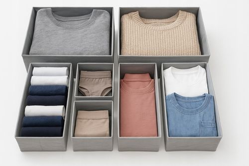 ZESTAW 6 ORGANIZERÓW ORGANIZER NA BIELIZNĘ DO SZUFLADY SZAFY POJEMNIKI na Arena.pl