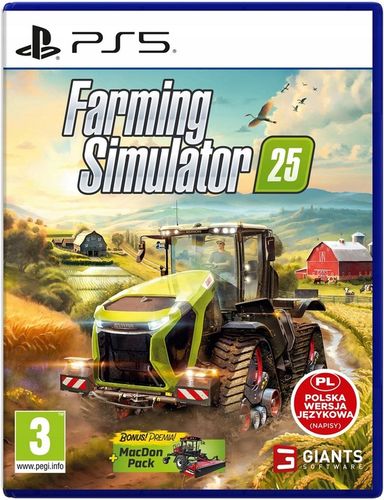 FARMING SIMULATOR 25 I DLC MacDon I PS5 I PL + GRATIS na Arena.pl