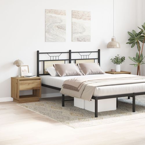 Szafka nocna 2 sztuki Dąb Artisan 45x34x47 cm Drewno inżynieryjne na Arena.pl