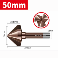 Pogłębiacz stożkowy 3-ostrzowy Fi4.5-fi60 Rozmiar: Ø50 x 12 x 90° x 100L