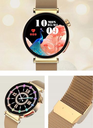 SMARTWATCH DAMSKI ZEGAREK Z POMIAREM CUKRU EKG GLUKOZA CIŚNIENIE ROZMOWY PL na Arena.pl