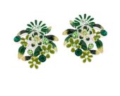 kolczyki zielone kwiatuszki z kolekcji blossom (p8157ag/z)