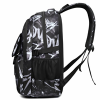 plecak szkolny młodzieżowy czarno - biały wzory [plecak19]