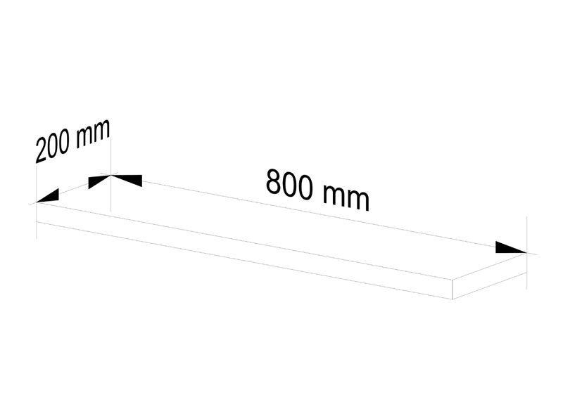Półka PS-4 80 cm biała zdjęcie 3