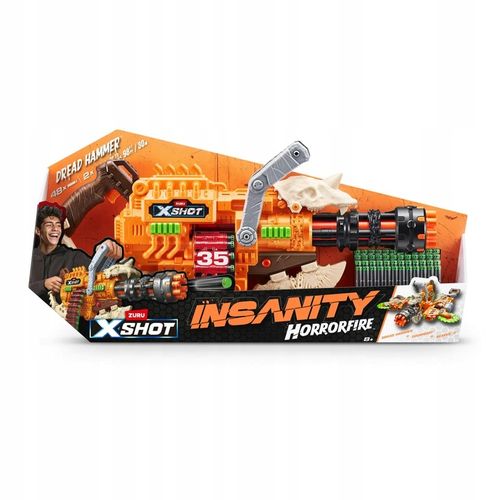MINIGUN X-SHOT HORRORFIRE DUŻY PISTOLET KARABIN DREAD HAMMER + GOGLE NERF na Arena.pl