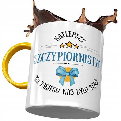 Kubek Żółty Dla Szczypiornisty Najlepszy Prezent Z Nadrukiem Ze Zdjęciem na Arena.pl