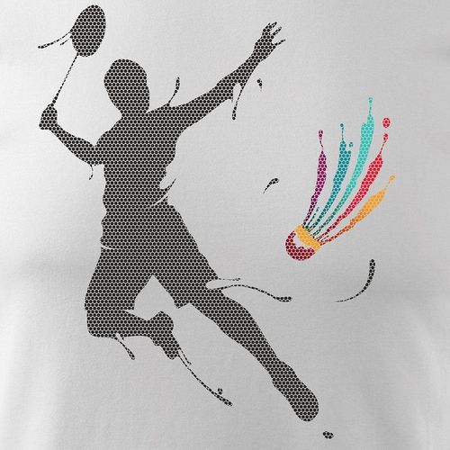 Koszulka Badminton z badmintonem do badmintona męska biała REGULAR L na Arena.pl
