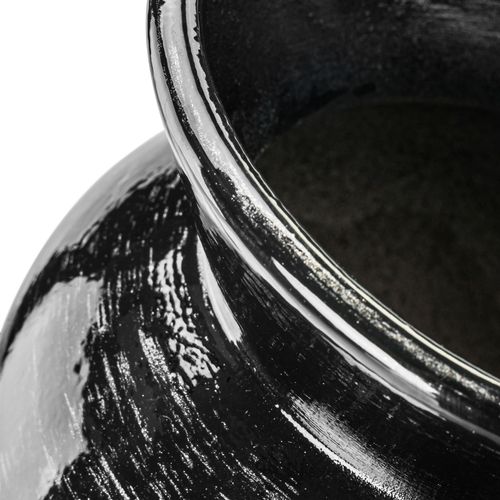 Wazon Ceramiczny Baryłka  Czarny srebrny flakon na Arena.pl