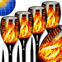 LAMPA SOLARNA POCHODNIA LAMPKI SOLARNE DO OGRODU PŁOMIEŃ OGIEŃ LED 4 SZTUKI