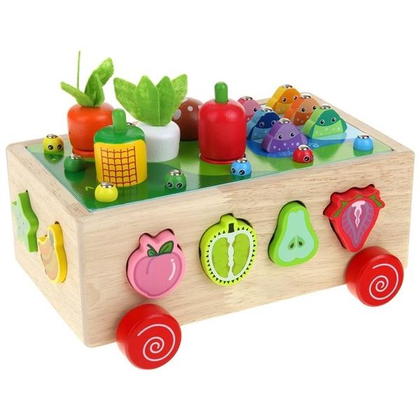 Gra Montessori Sorter Warzywa Marchewki Robaczki zdjęcie 3