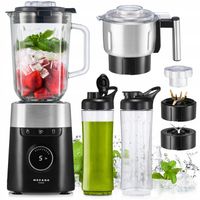 TYTANOWE OSTRZA BLENDER KIELICHOWY MŁYNEK do kawy 2 BIDONY TURBO MOCNY 2,2L
