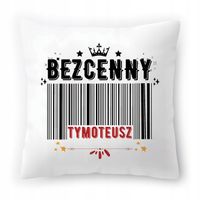 Poduszka Dla Tymoteusza Na Urodziny Ze Zdjęciem Na Prezent Biała 40X40 Cm