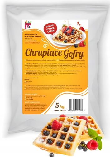 Mieszanka na gofry ciasto biszkoptowe 5 kg CIASTO NA GOFRY w proszku na Arena.pl