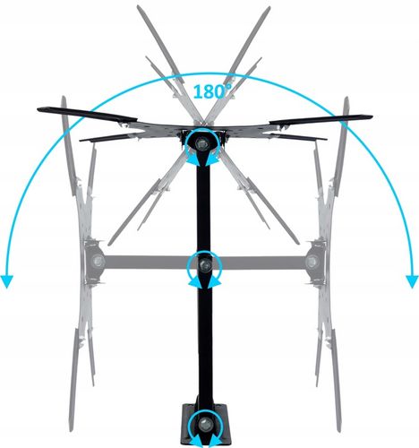 UCHWYT DO TELEWIZORA 32-55" WIESZAK UNIWERSALNY REGULOWANY DO KAMPERÓW na Arena.pl