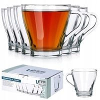 6x Szklanki DO KAWY HERBATY picia napojów ciepłych zimnych zestaw szklanek