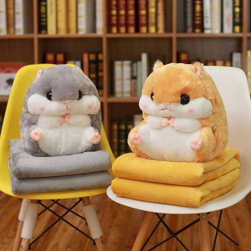 CHOMIK PLUSZOWY PRZYTULANKA PLUSZAK MIŚ PODUSZKA Z KOCEM MASKOTKA DUŻY 40CM na Arena.pl