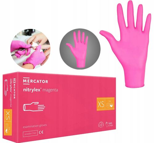 rękawice nitrylowe 100 szt. 6-xs nitrylex magenta na Arena.pl