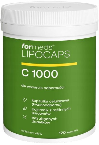 ForMeds LIPOCAPS C 1000 120 kaps. Produkcja kolagenu. Odporność, Zmęczenie zdjęcie 1