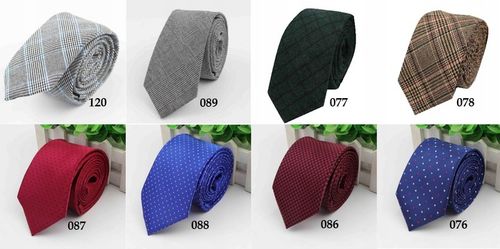 Elegancki KRAWAT męski wąski gładki CZARNY na Arena.pl