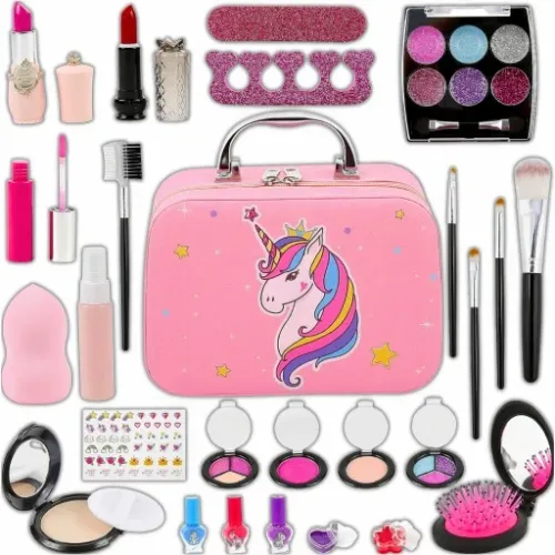 KUFEREK KOSMETYKÓW ZESTAW DO MAKIJAŻU I PAZNOKCI JEDNOROŻEC DZIECI PREZENT na Arena.pl